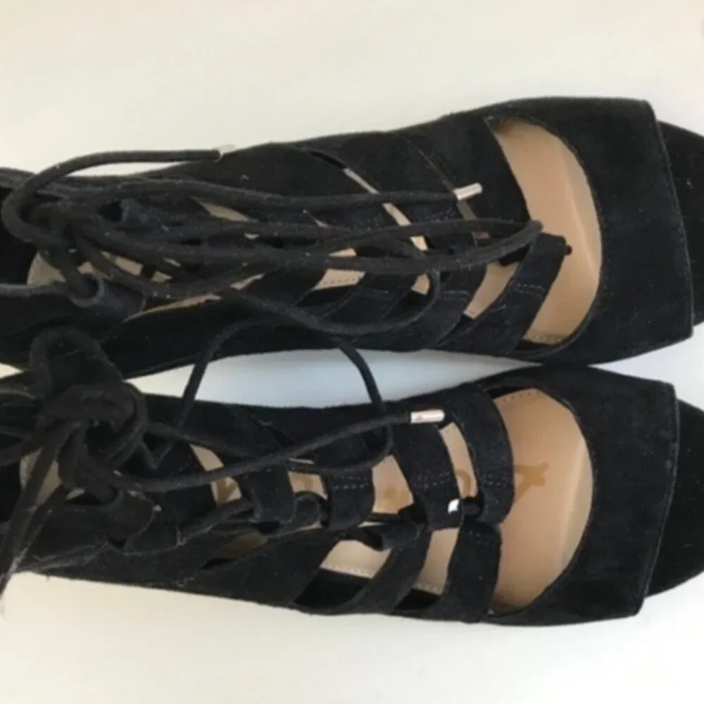 New Sam Edelman Santina suede wedge sandals